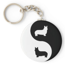 Pembroke Welsh Corgi Yin Yang Key Chain