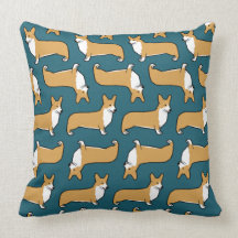 Pembroke Welsh Corgis Pattern Pillows