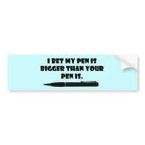 Pen Envy Bumper Sticker