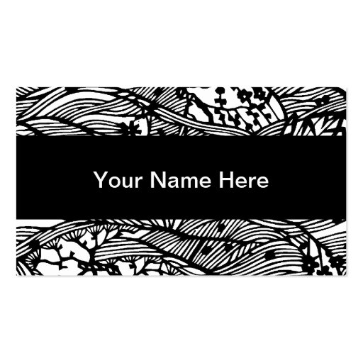Pen Ink Oriental style Customizable V2 Business Card Template (back side)