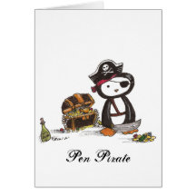 Pen Pirate Greeting Cards