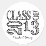 Pen Sketch Class of 2013 Stickers