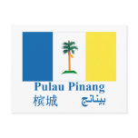 Penang flag with name post card