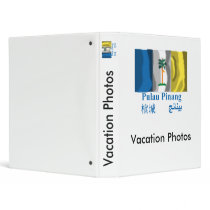 Penang waving flag with name vinyl binders