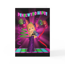 Penblwydd hapus Happy Birthday Welsh Language Card