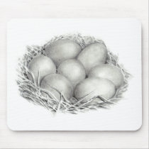 PENCIL ART CHICKEN EGGS mousepads by joyart PENCIL ART CHICKEN EGGS mousepads