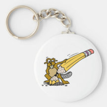 Pencil Beaver Keychains