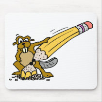 Pencil Beaver mousepads