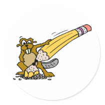 Pencil Beaver stickers by animalworld Pencil Beaver stickers