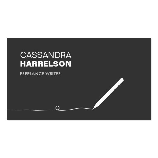 PENCIL BUSINESS CARD FOR AUTHORS & WRITERS II