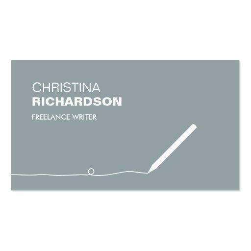 PENCIL BUSINESS CARD FOR AUTHORS & WRITERS III