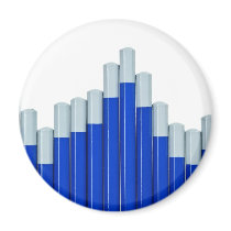 Pencil chart refrigerator magnet
