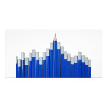 Pencil chart photo greeting card
