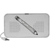 Pencil drawing fun original art pen and ink design notebook speaker
