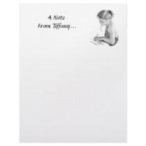 PENCIL: GIRL: LETTERHEAD: ART