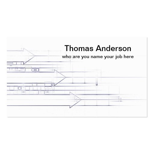 pencil lines drawing business card (front side)
