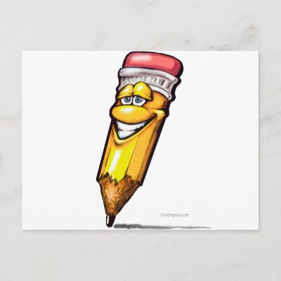 Pencil on Pencil Post Card From Zazzle Com