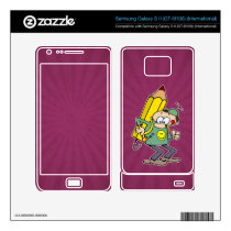 Pencil Rocket Propeller Dude Samsung Galaxy S II Skin
