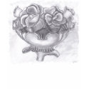 Pencil Sketch of Flowers in a Vase t-shirts