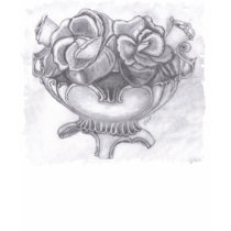 Pencil Sketch of Flowers in a Vase t-shirts by LuraDee Pencil Sketch of Flowers in a Vase t-shirts
