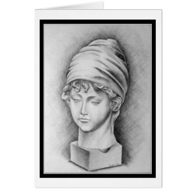 Pencil Sketch of Woman (Card) by jennieyuen