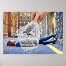 Pencil Vs Camera - Crow Print