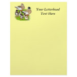 Penciled Call Duck Family Letterhead Template