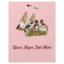 Penciled Runner Duck Family Full Color Flyer