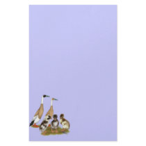 Penciled Runner Duck Family Customized Stationery