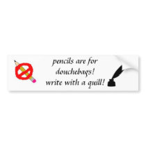 Pencils bumper stickers