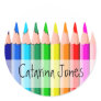 Pencils - Customized Round Stickers