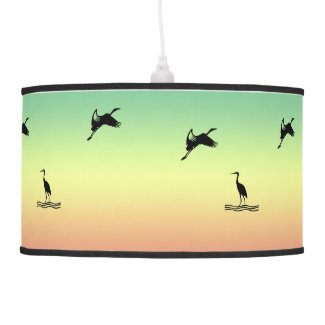 Pendant Lamp - Seabirds at Sunrise