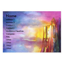 PENDRAGON purple blue white yellow redorange green Business Card