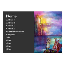 PENDRAGON purple yellow red blue white orange Business Card Templates