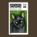 Penelope - The Lucky Black Cat Postage Stamp stamps