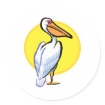 Penga Pelican Round Stickers