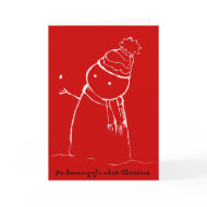 PengiHoliday wishing snowman card card