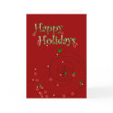 PengiHolidays Happy Holidays winterberries card by dhumaigobae PengiHolidays Happy Holidays winterberries card