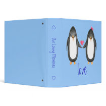 Pengin Luv 3 Ring Binder