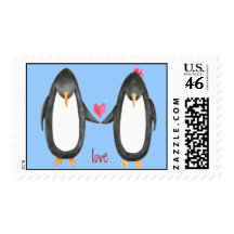 Pengin Luv Postage Stamps