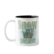 Pengin Ski Snow Please mugs by sport_shop Pengin Ski Snow Please mugs