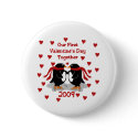 Penguin 1st Valentines Day 2009 buttons by valentinesday Penguin 1st Valentines Day 2009 buttons