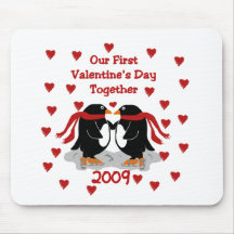 Penguin 1st Valentines Day 2009 Mouse Mat