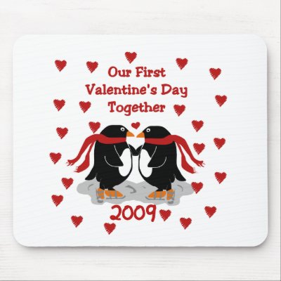 Penguin 1st Valentines Day 2009 Mouse Mat by valentinesday