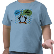 Penguin 4th Birthday t-shirts