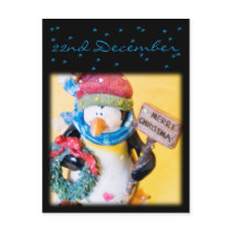 Penguin • Advent Calendar Postcard by SabineStGreetings Penguin • Advent Calendar Postcard