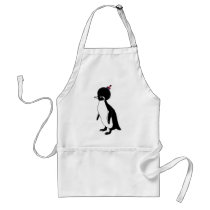 Penguin Afro Apron