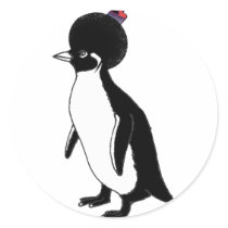 Penguin afro pegatinas by sixteenthkid Penguin afro pegatinas