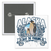 Penguin Alaska Button