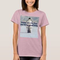 Penguin-and-Chick-Print-I10282801, Happy are th... t-shirts by leslie63 Penguin-and-Chick-Print-I10282801, Happy are th... t-shirts